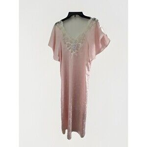 Natori Pink Floral Lace Slip Dress Size S, Vintage Nightgown